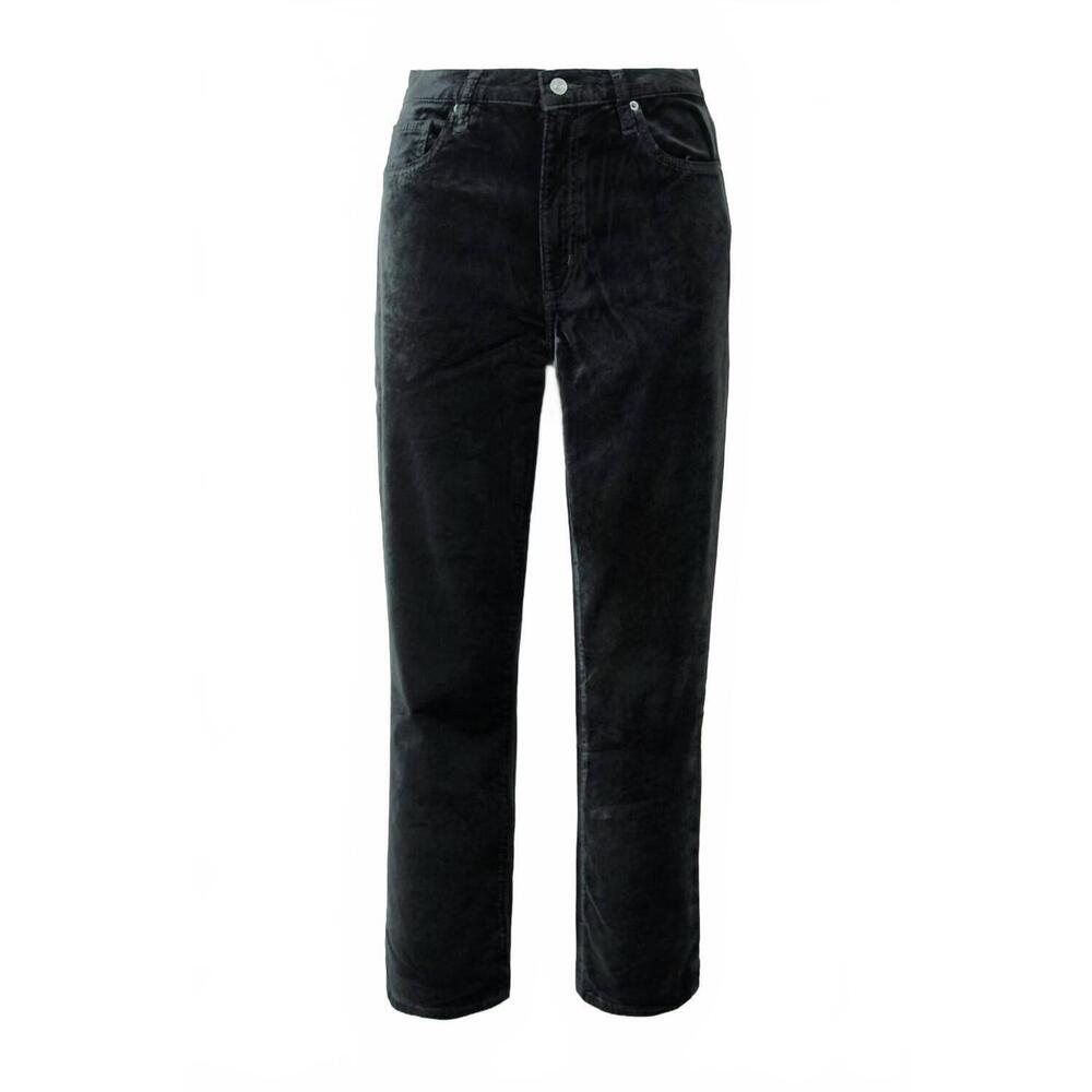 NEW FRAME women's le sleek straight velveteen pants in smoke - Picture 4 of 4